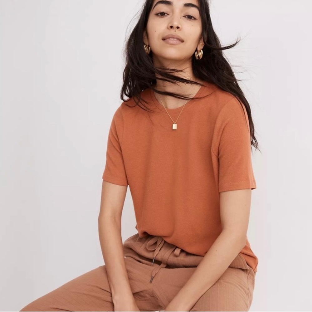 Madewell Dreamiest Knit Earthen Red Small